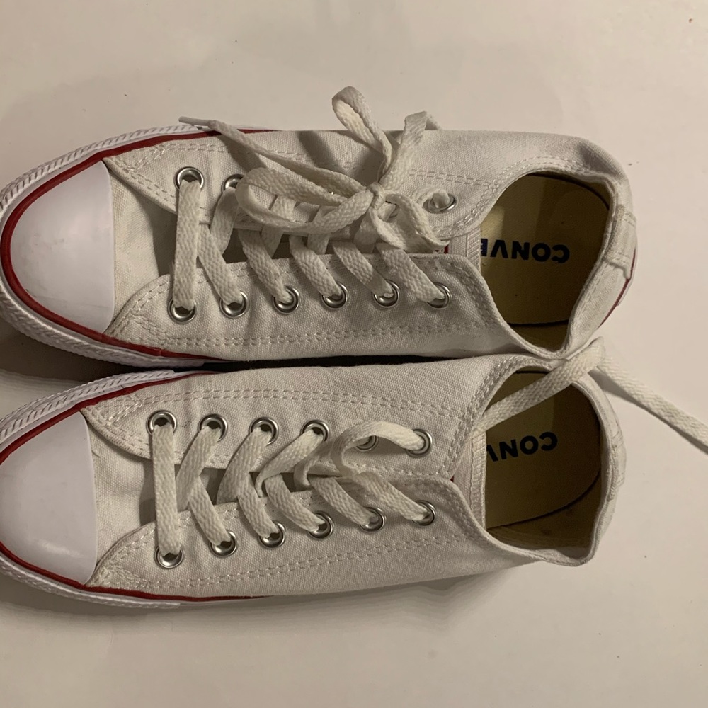 white low top converse